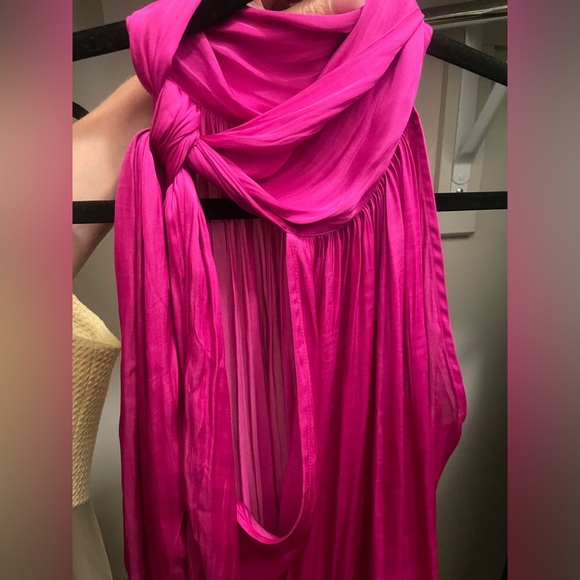 Bright Pink Neck Tie Top - Picture 4 of 4